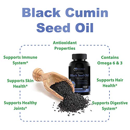 Black Seed Oil Capsules 1000mg - Premium Black Cumin Seed Oil Capsules - Black Seed Blossom Nature buy supplements canada