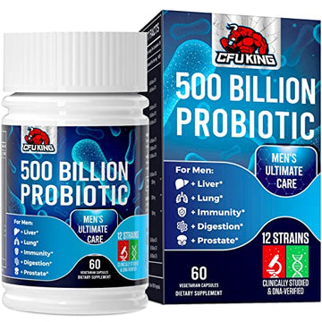 Probiotics for Men, 500 Billion CFU + 12 Strains Men's Probiotic with Turmeric Cranberry CFUKING buy supplements canada