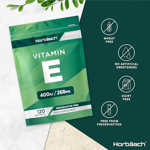 Vitamin E Capsules 400iu | 120 Count | High Strength Vitamin E as DL-a-Tocopheryl Horbäach buy supplements canada