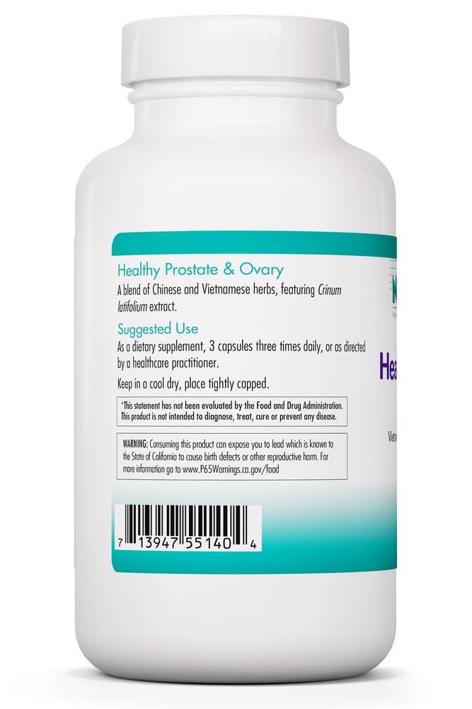 NutriCology Healthy Prostate & Ovary - Herbal Blend with Crinum Latifolium - Hormone Support for Men & Women - Vegetarian Capsules - Hypoallergenic Formula - 60 Servings - 180 Count Allergy Research Group buy supplements canada