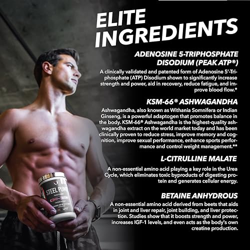 SteelFit Steel Pump - Advanced Pre-Workout Powder Drink - 30 Servings - Peak Performance SteelFit buy supplements canada