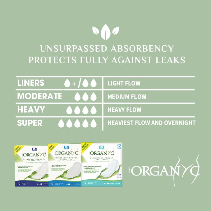 Organyc New and Improved 100% Certified Organic Cotton Overnight Feminine Pads Organyc buy supplements canada