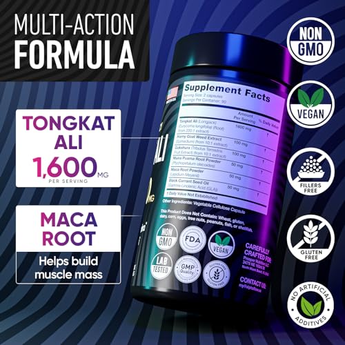 Tongkat Ali Supplement 1600MG - Longjack Tongkat Ali for Men - Euryco Alpha Flow buy supplements canada