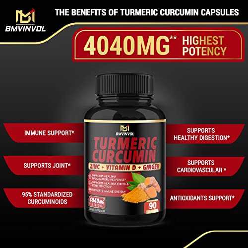 BMVINVOL Turmeric Curcumin Supplement 4040 mg - 95% Curcuminoids with Ginger BMVINVOL buy supplements canada