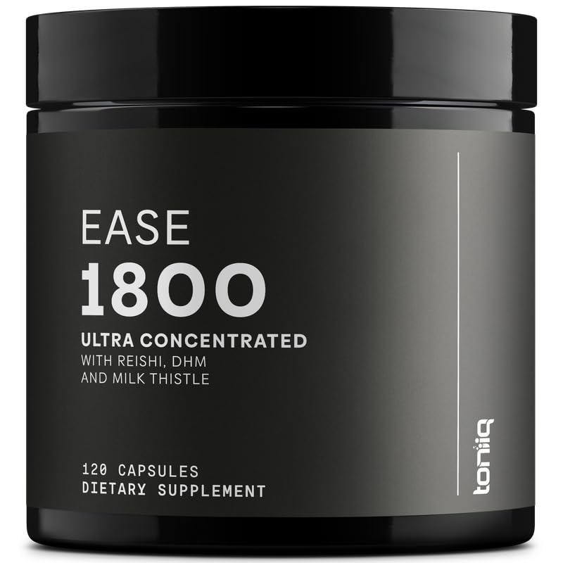 Toniiq Ease with DHM - Full Liver Support for a Night Out - 120 Capsules - 50x Super Concentrated Extract Toniiq buy supplements canada