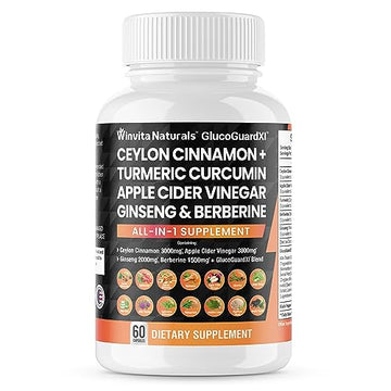 Ceylon Cinnamon 3000mg Apple Cider Vinegar 3000mg Turmeric 2000mg Panax Ginseng Winvita Naturals buy supplements canada