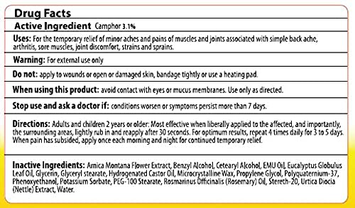 MaxRelief Arnica Montana Pain Cream - Advanced Formula for Deep Relief - Soothe Knee, Joint & Muscle Pain - Reduce Swelling, Joint Inflammation Fibromyalgia & Plantar Fasciitis Relief - Emu Oil 2oz MaxRelief buy supplements canada