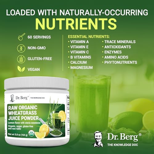 Dr. Berg USDA Certified Organic Green Powder Superfood (60 Servings) - Made with Raw Dr. Berg Nutritionals buy supplements canada