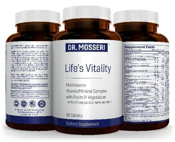 DR. MOSSERI Life's Vitality Vegan Multivitamin for Men & Women – Non-GMO Formula with 42 Fruits and Vegetables, Daily Multivitamin and Mineral Complex DR. MOSSERI buy supplements canada