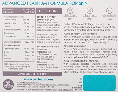 Perfectil Platinum Collagen for Skin 10 x 50 ml Perfectil buy supplements canada