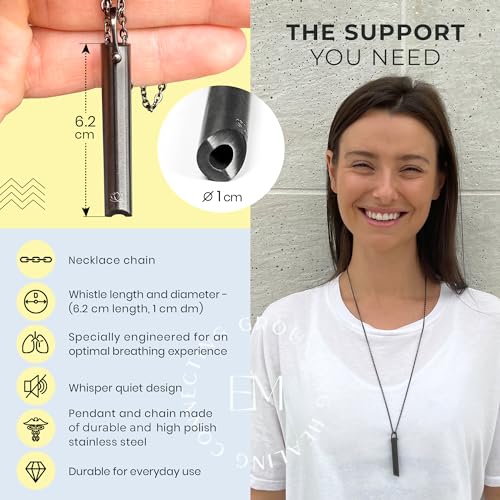 Mindful Breathing Necklace for Anxiety Stress Relief - Earth and Moon Stainless Steel Anxiety EARTH AND MOON buy supplements canada