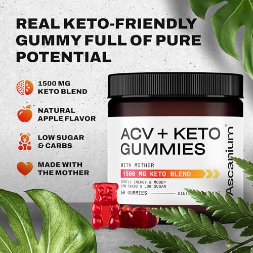 Ascanium Keto ACV Gummies 1500mg - Low-Sugar & Low-Carbs Apple Ascanium buy supplements canada