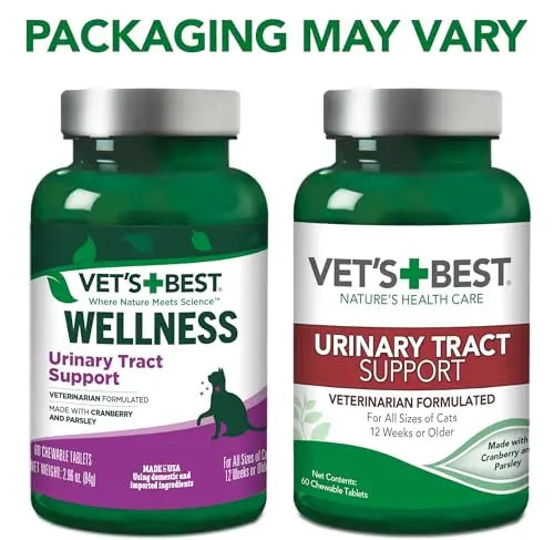 Vet's Best Cat Urinary Supplement, Urinary Tract Support Chewable for Cats, Supports A Healthy Urinary Tract in Cats, 60 Chewable Tablets Vet's Best buy supplements canada