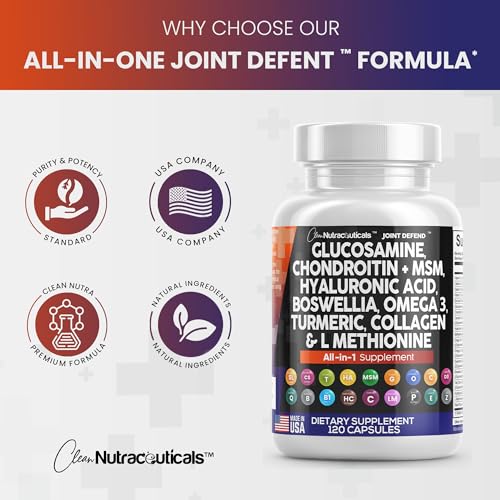 Clean Glucosamine Chondroitin MSM Turmeric Hyaluronic Acid Boswellia Clean Nutraceuticals buy supplements canada