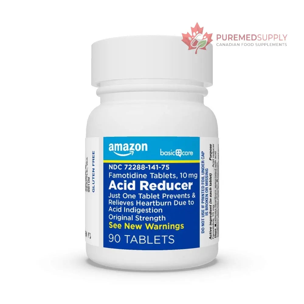 Amazon Basic Care Original Strength Famotidine Tablets, 10 mg, Acid Reducer, Heartburn Medicine, Prevents & Relieves Heartburn, Acid Indigestion Relief, 90 Count Amazon Basic Care buy supplements canada