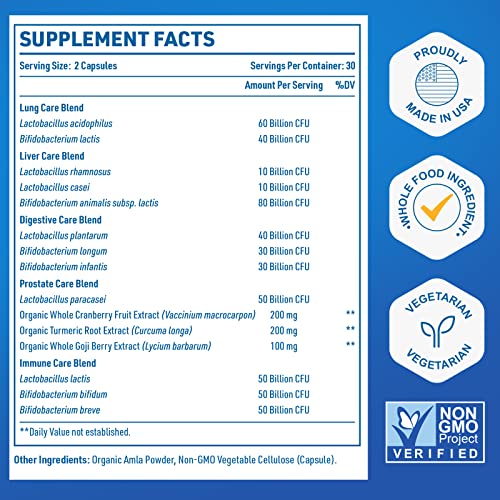 Probiotics for Men, 500 Billion CFU + 12 Strains Men's Probiotic with Turmeric Cranberry CFUKING buy supplements canada