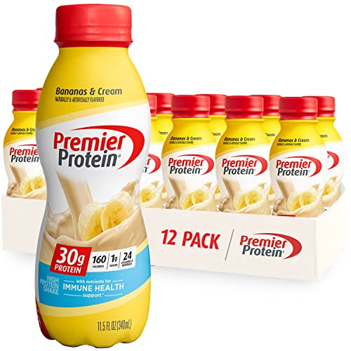 Premier Protein Shake, Bananas & Cream, 30g Protein, 1g Sugar, 24 Vitamins & Minerals Premier Protein buy supplements canada