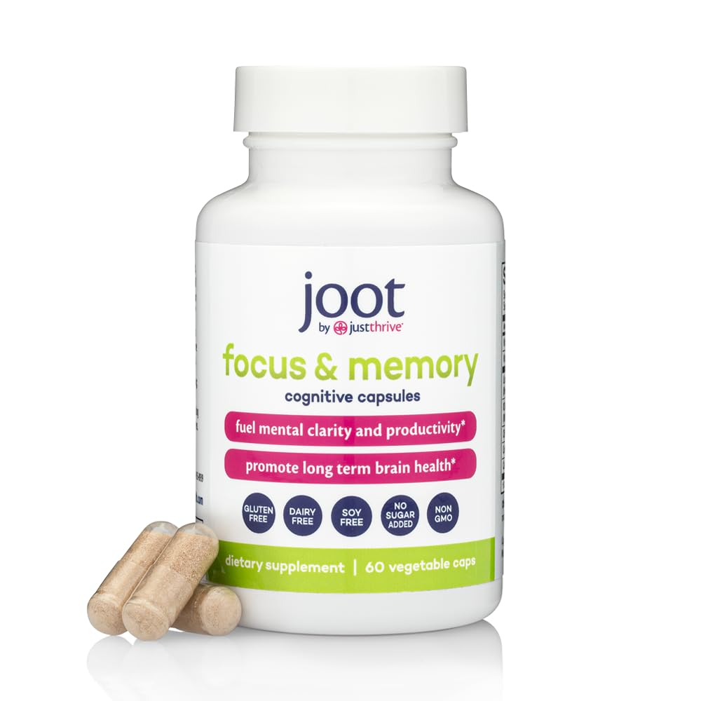 Just Thrive Focus & Memory Capsules – Nootropic Brain Supplement for Clarity, Concentration, Memory Support, & Energy – Citicoline, Lion’s Mane, Vitamins B12 & D3 Just Thrive buy supplements canada