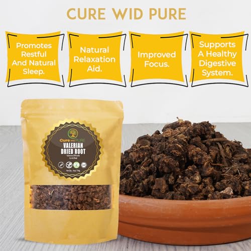 Cure wid Pure Organic Valerian Root Tea - Cut,Sifted & Non-Irradiated Valerian Tea Promotes Cure wid Pure buy supplements canada