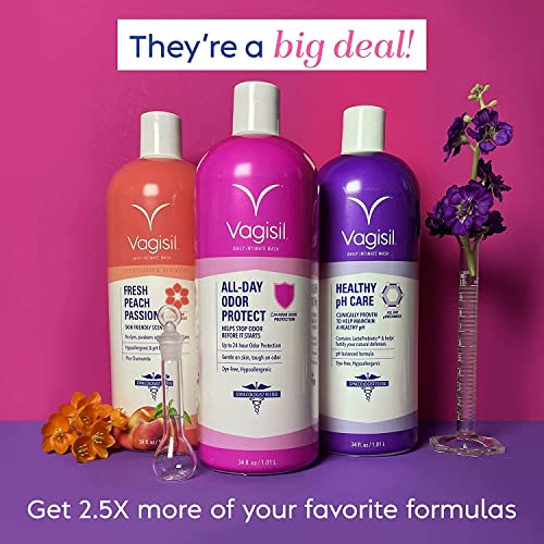 Vagisil Scentsitive Scents Fresh Peach Passion Daily Intimate Wash for Women, Gynecologist Tested Vagisil buy supplements canada