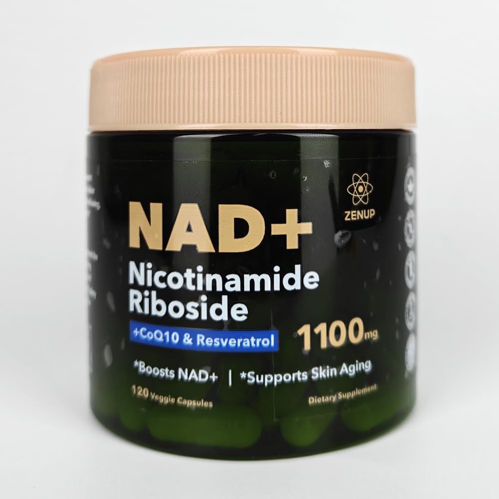 ZenUP NAD+ Supplement | 1100mg Liposomal Nicotinamide Riboside with Resveratrol & Quercetin | Anti-Aging, Cellular Energy, Mental Focus | 120 Caps ZenUP buy supplements canada