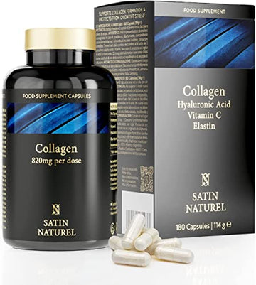 Collagen Capsules 820mg - 180 High Strength Capsules (3 Months Supply) SatinNaturel buy supplements canada