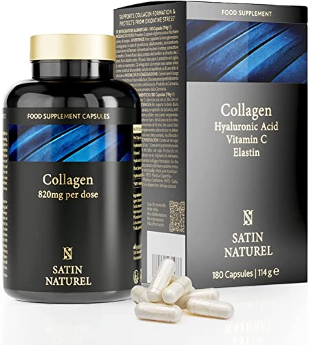 Collagen Capsules 820mg - 180 High Strength Capsules (3 Months Supply) SatinNaturel buy supplements canada