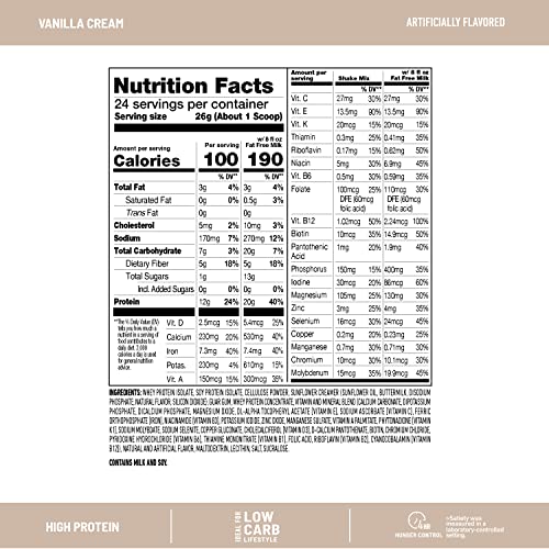 SlimFast Meal Replacement Smoothie Mix, 24 Servings, High Protein, Vanilla Cream, 20g SlimFast buy supplements canada