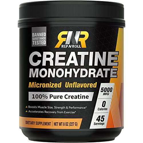 Rep N Roll Micronized Creatine Powder, 45 Serv., Creatine Monohydrate 5000 MG Rep N Roll buy supplements canada