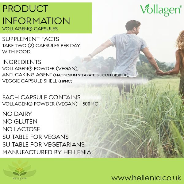 Hellenia Vollagen 500mg - 60 Capsules - Vegan Collagen Hellenia buy supplements canada