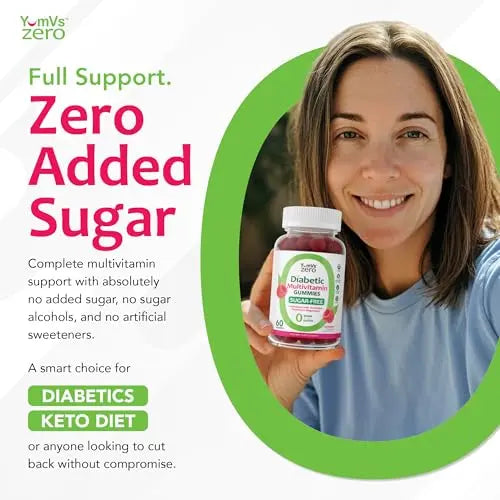 YUM-V'S Multivitamin for Women & Men – Sugar Free Multivitamin Gummies – Zero Sugar Gummy with Chromium, Thiamine & Magnesium YUM-V'S buy supplements canada