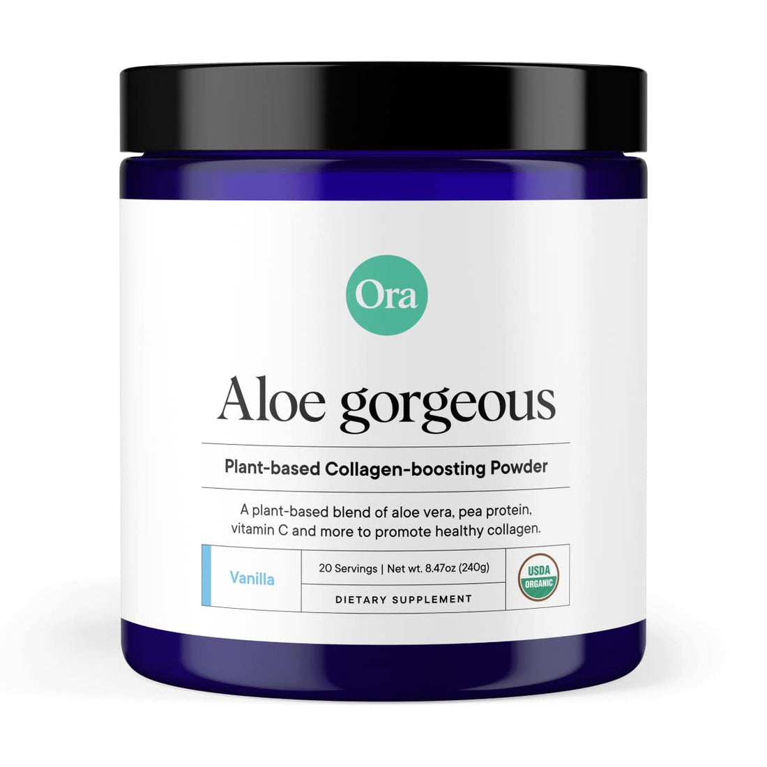 Ora Organic Vegan Collagen-Boosting Powder for Women and Men - Hair, Skin, & Nails Support - Bamboo Silica, Plant-Based Protein, Organic Vitamin C, Aloe Vera - Vanilla Flavor, 20 Servings Ora Organic buy supplements canada