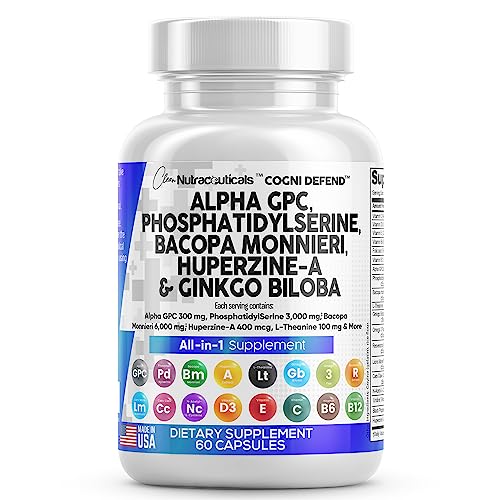 Alpha GPC Choline 300mg Phosphatidylserine 3000mg Bacopa Monnieri Clean Nutraceuticals buy supplements canada