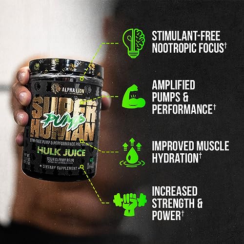 ALPHA LION Superhuman Pump Pre Workout Powder, Nootropic Caffeine & Stim Free ALPHA LION buy supplements canada