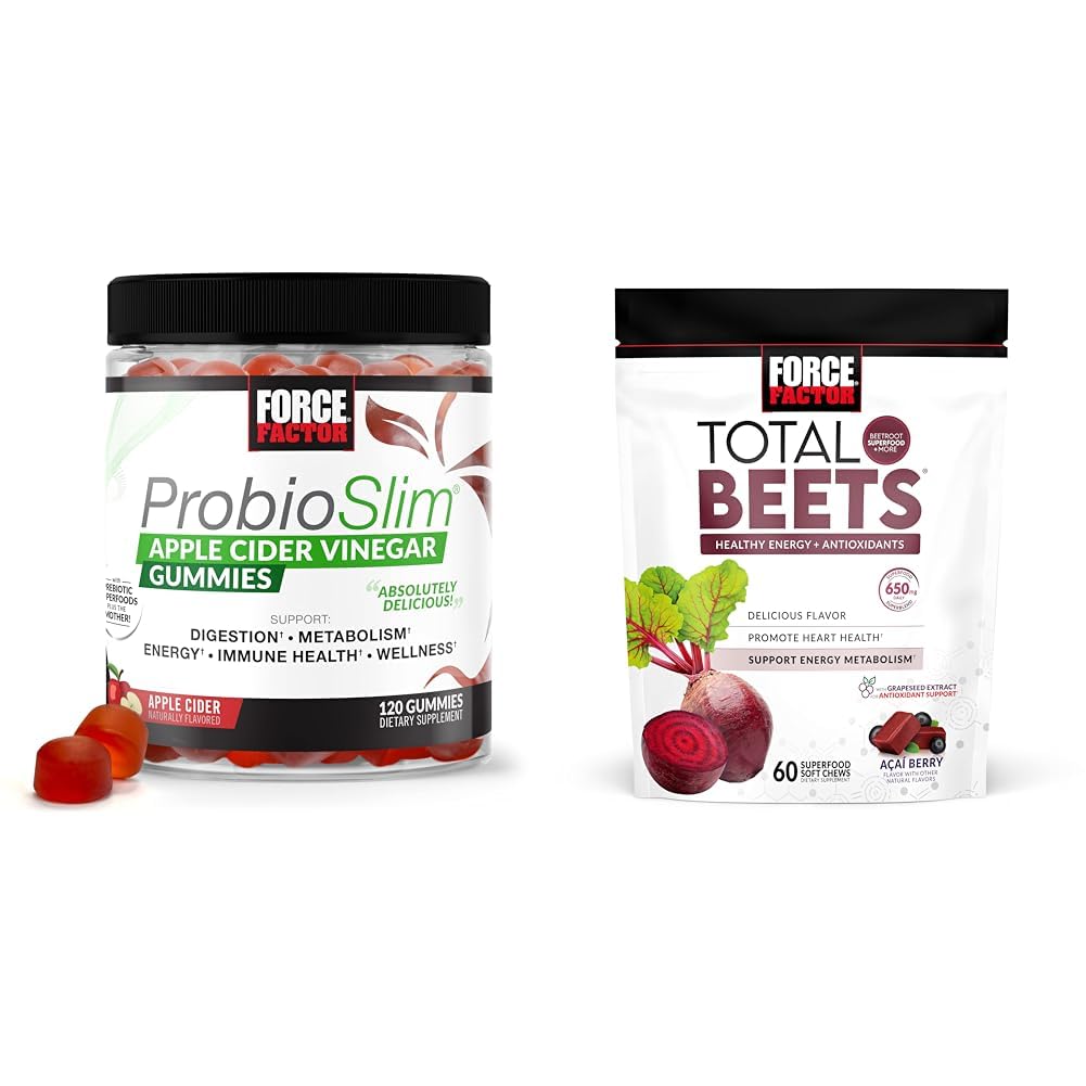 Force Factor ProbioSlim Apple Cider Vinegar Gummies with Organic, LactoSpore Probiotics Force Factor buy supplements canada