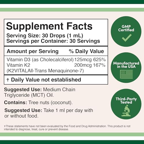 Vitamin D3 K2 5,000 IU Liquid Drops (5,000 IU of D3 and 200mcg of 99.9% All-Trans Double Wood Supplements buy supplements canada