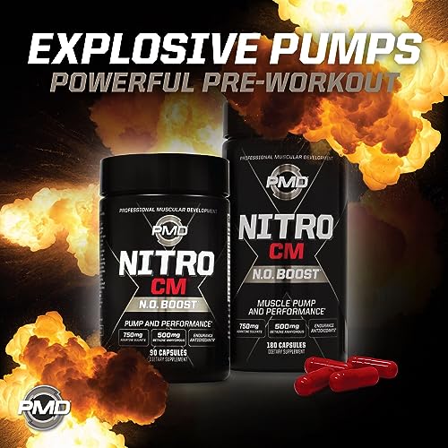 PMD Sports Nitro cm - Nitric Oxide with Agmatine Pre Workout Supplement - Muscle PMD buy supplements canada
