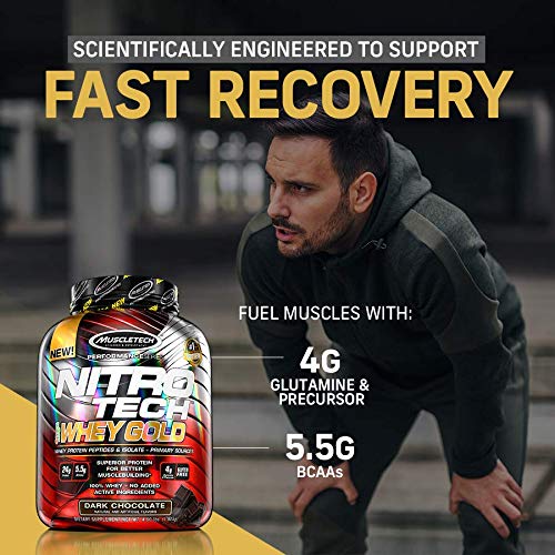 MuscleTech NitroTech 100% Whey Gold Protein Powder, Build Muscle Mass, Whey Isolate Protein Powder Muscletech buy supplements canada