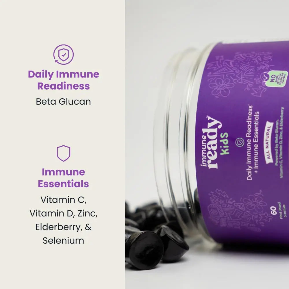 Immune Ready™ Kids Multivitamin Gummies – Mixed Berry Flavor – Sugar-Free Daily Kids Immune Support with Beta Glucan, Elderberry Immune Ready buy supplements canada