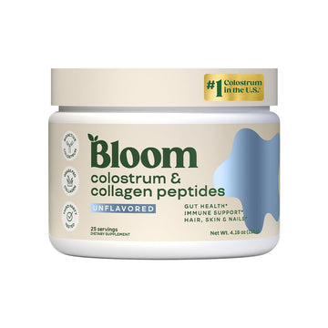 Bloom Nutrition Bovine Colostrum Powder with Vitamin B-12 for Gut Health, Immune Support, Hair Growth & Beauty Supplement | Unflavored, 25 Servings Bloom Nutrition buy supplements canada