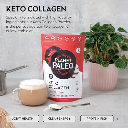 Planet Paleo Keto Collagen Powder (220g, 22 Servings) - Grass-Fed, High Protein Planet Paleo buy supplements canada
