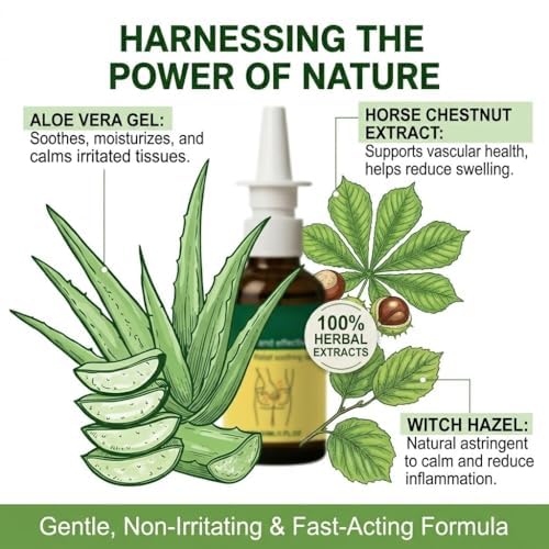Herbal Hemorrhoid Relief Spray - Fast Acting Relief for Anal Swelling, Itching & Pain, Soothing Perianal Nursing Spray for Discomfort, Natural Plant-Based Formula, 30ML / 1 FL.OZ Aus Healthcare buy supplements canada