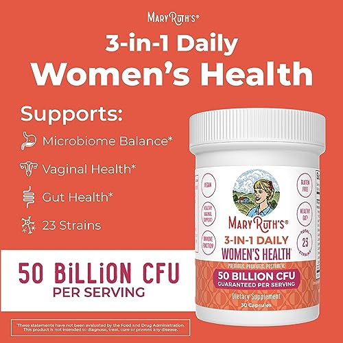MaryRuth's 3-in-1 Daily Health Probiotics for Women | Clinically Tested | Hormone Support MaryRuth Organics buy supplements canada
