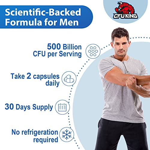 Probiotics for Men, 500 Billion CFU + 12 Strains Men's Probiotic with Turmeric Cranberry CFUKING buy supplements canada