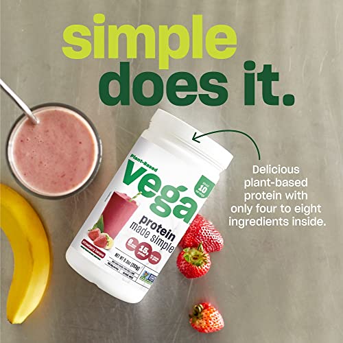 Vega Protein Made Simple Protein Powder, Strawberry Banana - Stevia Free, Vegan Vega buy supplements canada