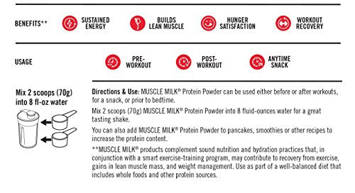 Muscle Milk Genuine Protein Powder, Chocolate, 4.94 Pound, 32 Servings, 32g Protein Muscle Milk buy supplements canada