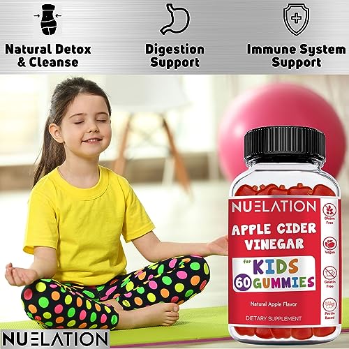 NUELATION Apple Cider Vinegar Gummies for Kids, 60 Servings. Gluten Free, Vegan and Gelatin NUELATION buy supplements canada